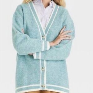 a new day Light Blue Cardigan Sweater
